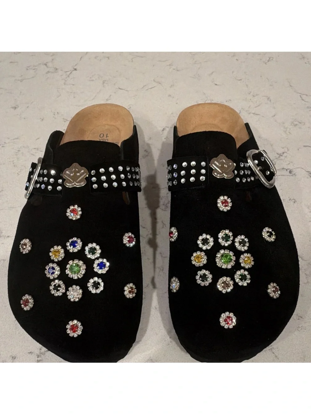 Sad Boy Saga Hidden Gems Footbed Unisex Clogs Size 10 Mens 12 Women's Black